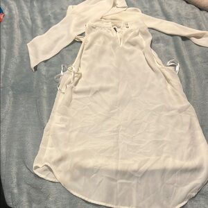 New York & Company Cream Dress